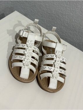 Carter’s White Floral Strappy Toddler Sandals